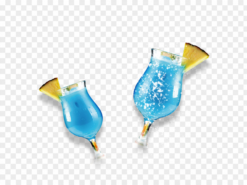 Blue Cocktail Wine PNG