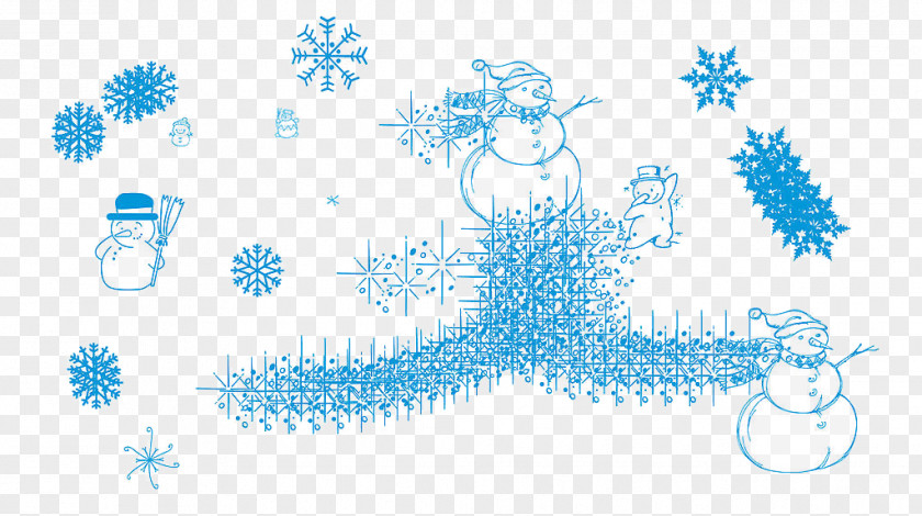 Blue Snowman Graphic Design PNG