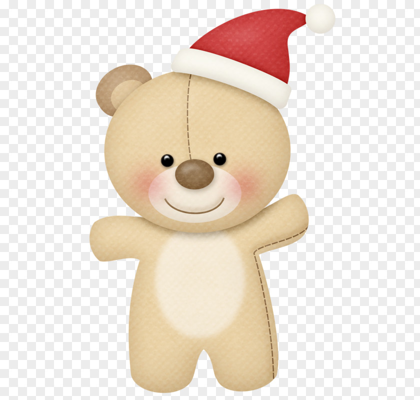 Cartoon Christmas Bear Santa Claus Animation PNG