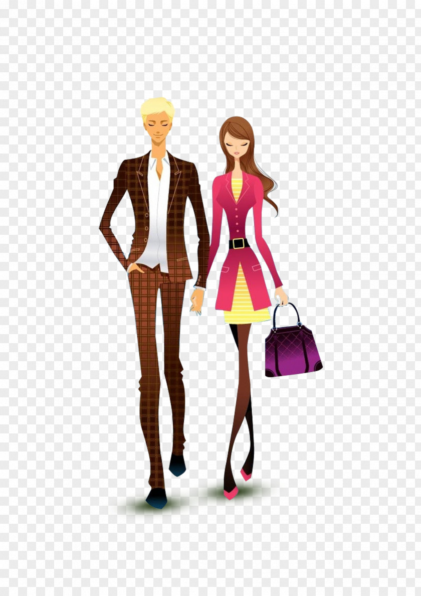 Cartoon Couple Significant Other Dating Romance PNG