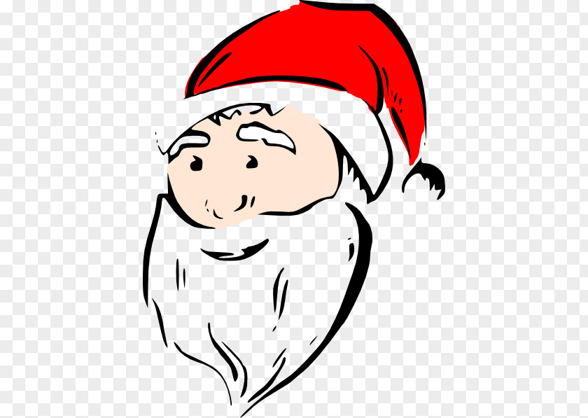 Cartoon Santa Face Claus Clip Art PNG
