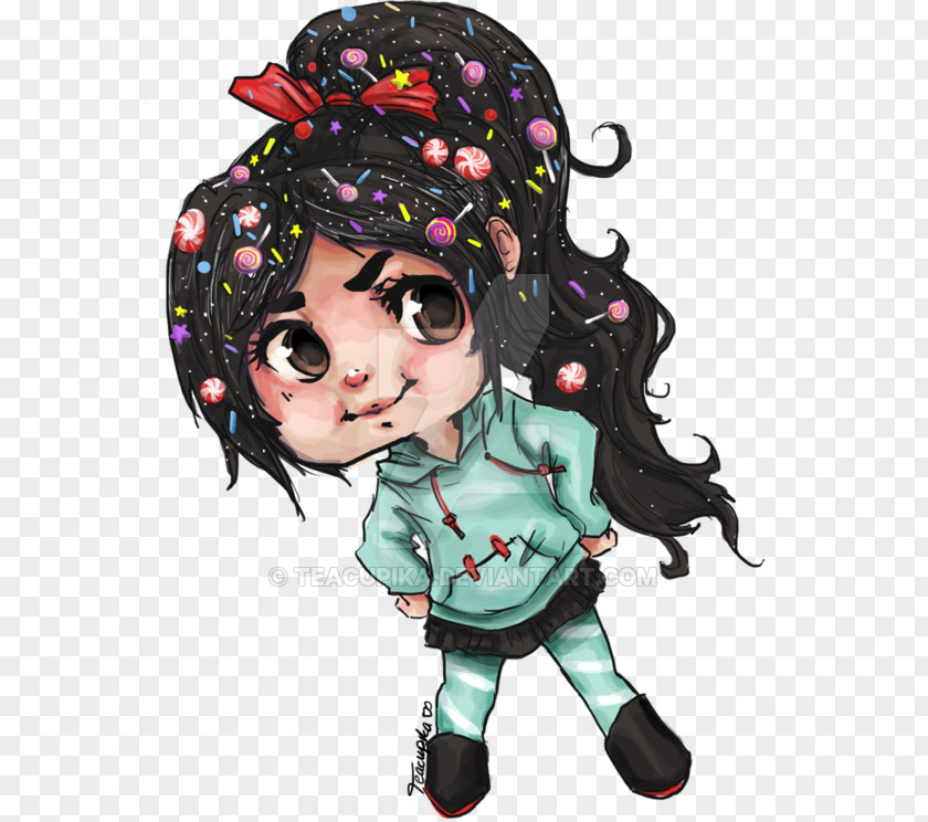 Design Cartoon Black Hair Figurine PNG