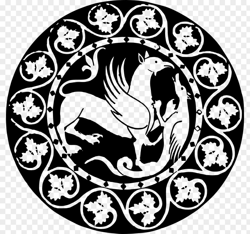 Dragon Mandala Symbol Clip Art PNG