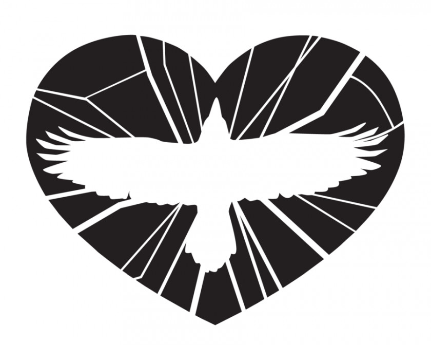 Simple Heart Outline Common Raven Clip Art PNG