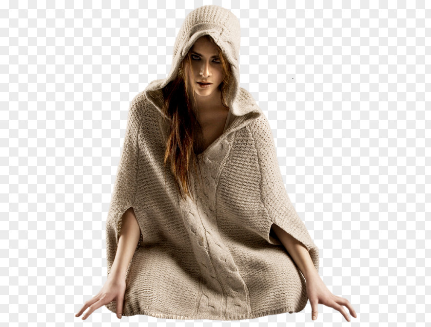 Beanie Sweater Poncho Outerwear Sleeve PNG