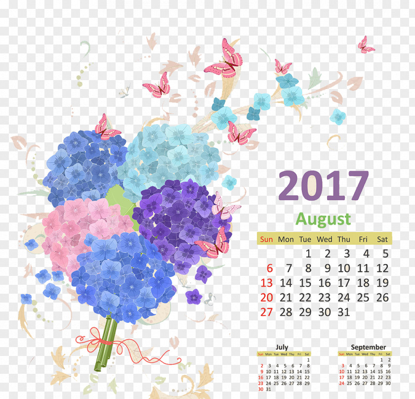 Calendar August No To Wo Ni PNG