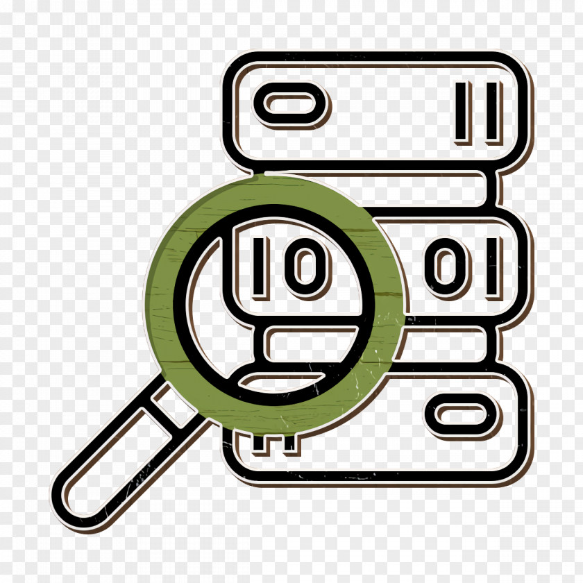 Code Icon Data Management Loupe PNG