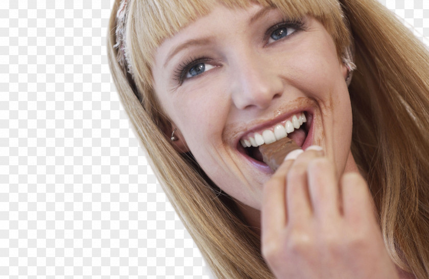 Eating Chocolate Beauty Food Woman PNG