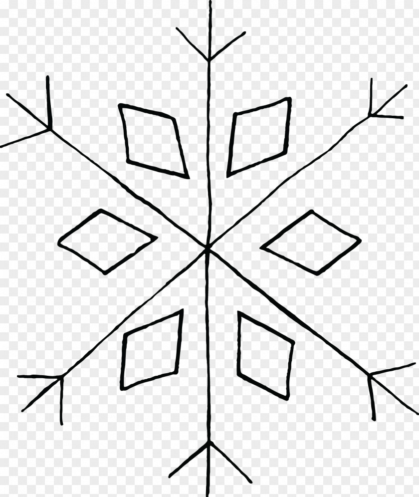 Snowflake Elements Paper Amulet PNG