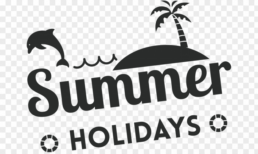 Summer Holiday Black And White Christmas Clip Art PNG