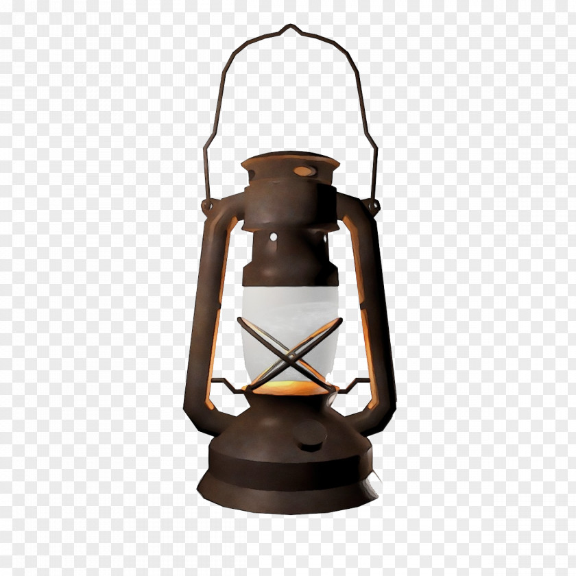 Candle Holder Kerosene Watercolor Cartoon PNG