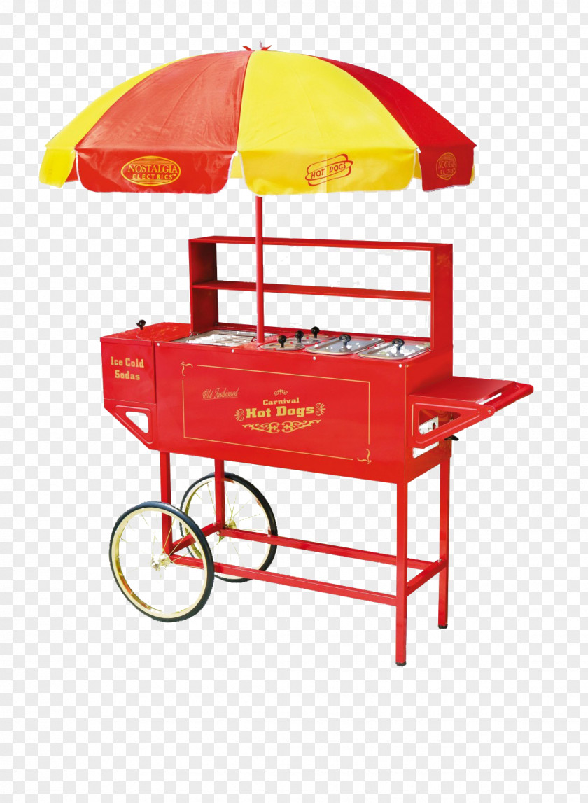 Hot Dog Cart Stand Food Nostalgia PNG
