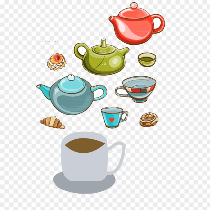 Tea Set Teapot Vector Graphics Cup Coffee & Pots PNG