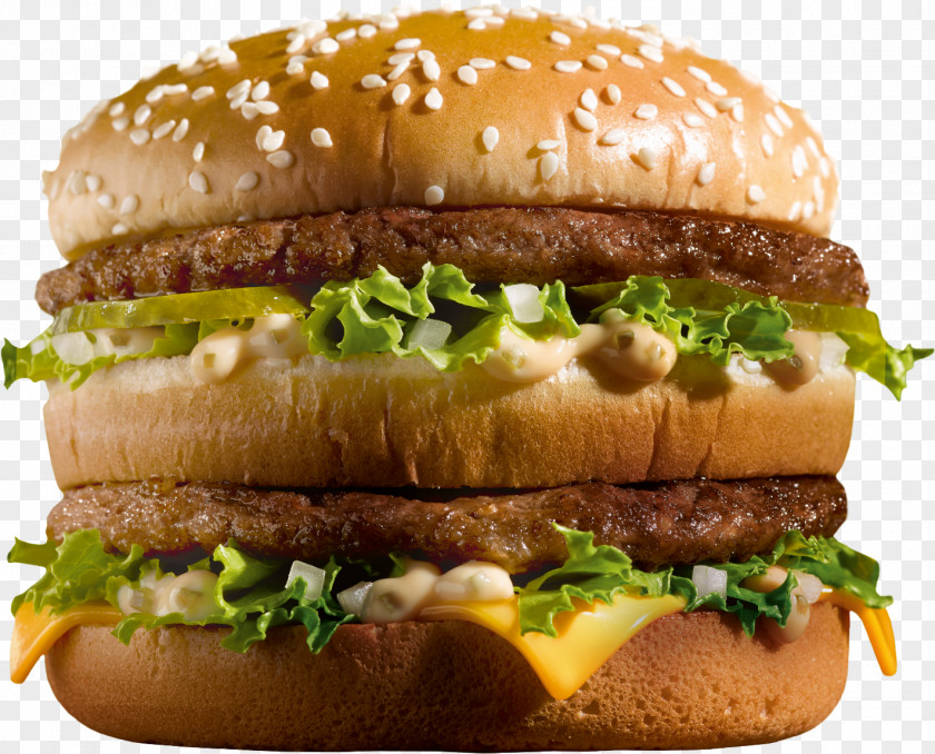Junk Food McDonald's Big Mac Hamburger Cheeseburger Whopper Veggie Burger PNG