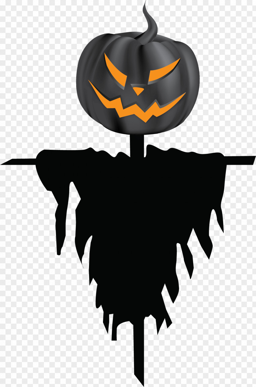 Scary Pumpkin Halloween Clip Art PNG