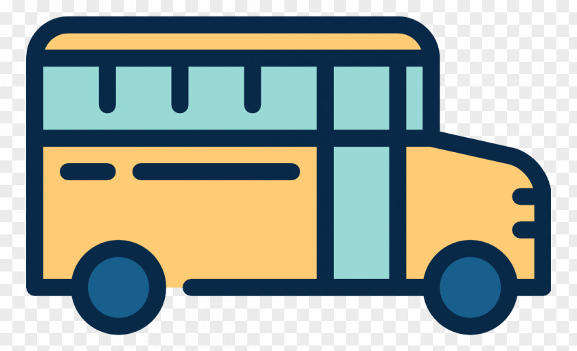 Yellow Bus School Transport Icon PNG