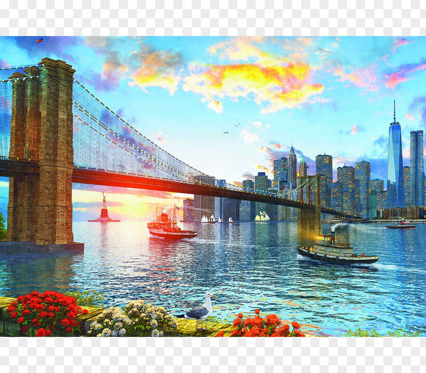 Bridge Brooklyn Jigsaw Puzzles Bow Educa Borràs PNG
