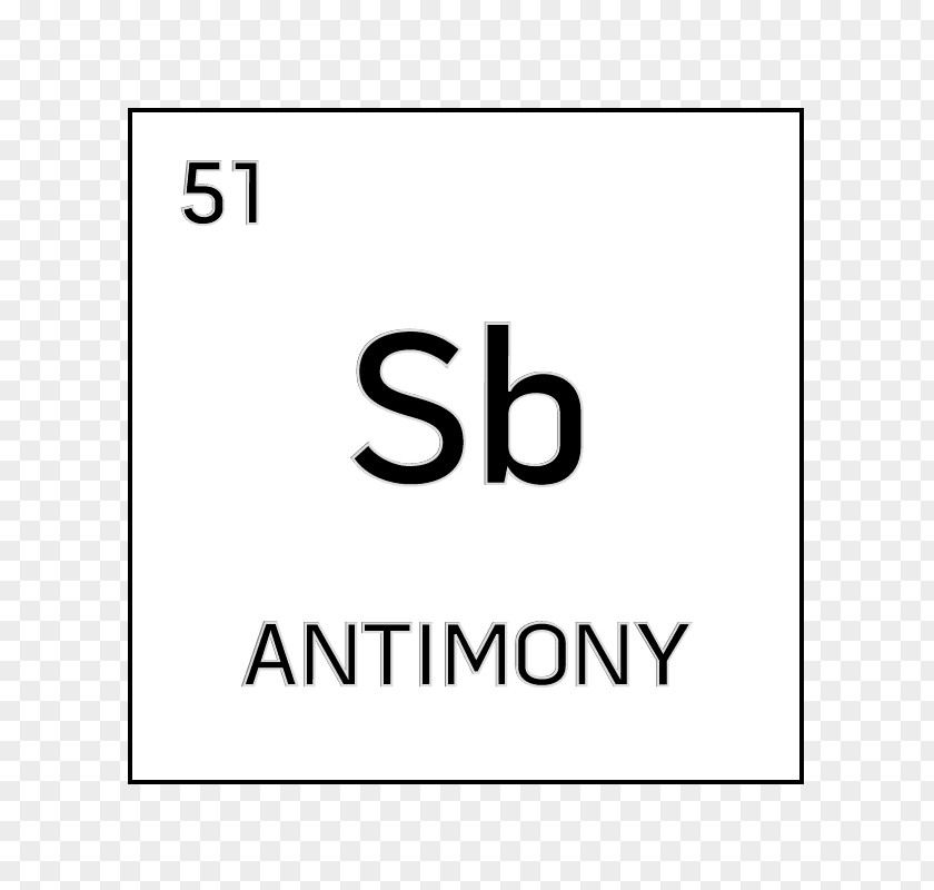 Chemical Symbol Antimony Element Chemistry Periodic Table Atomic Number PNG
