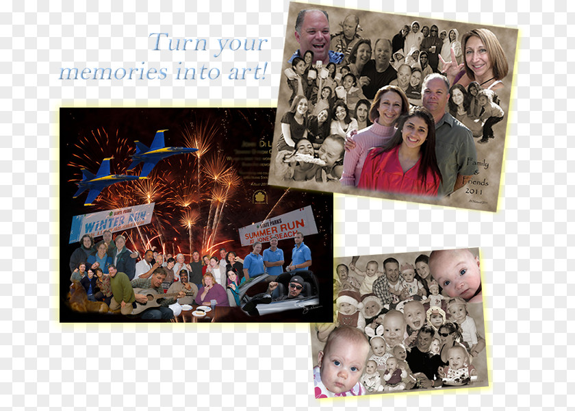 Collage Photomontage Picture Frames PNG