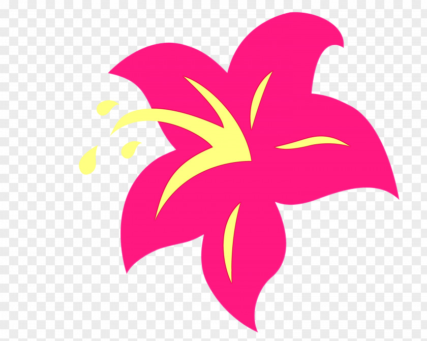Mallow Family Flower Pink Cartoon PNG