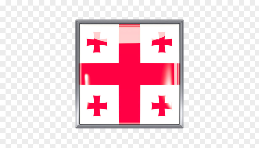 Metal Square Flag Of Georgia England Bulgaria PNG