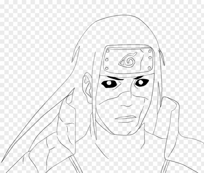 Hashirama Senju Drawing Line Art Finger Cartoon Sketch PNG