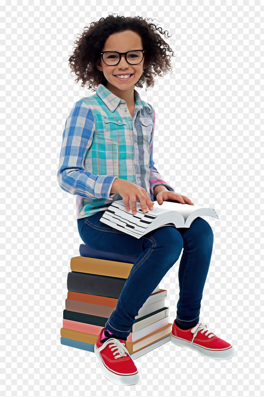Sitting Reading Learning Footwear Student PNG