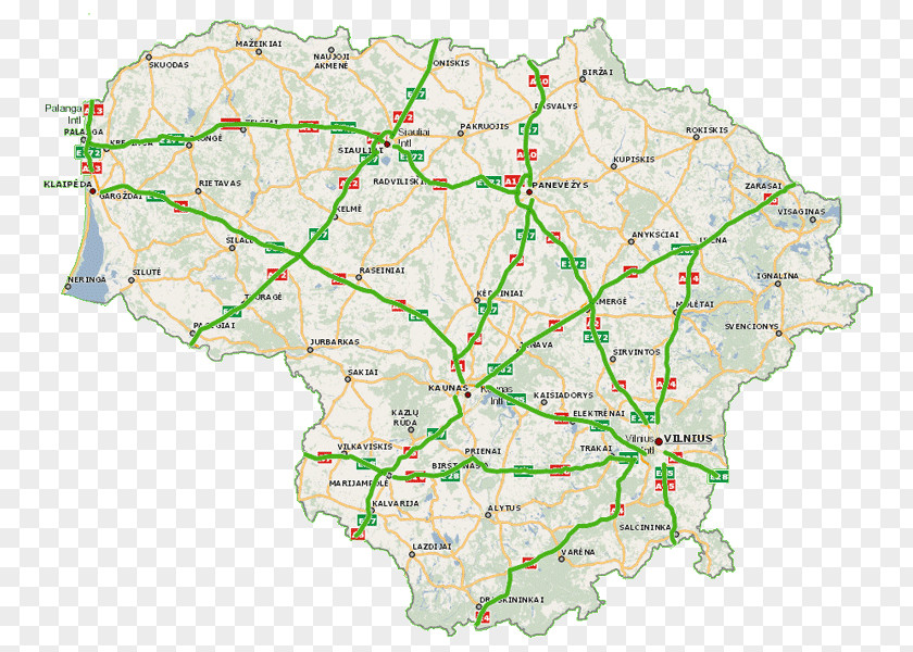 Toll Road Lithuania Lietuvos Keliai Map Transport PNG