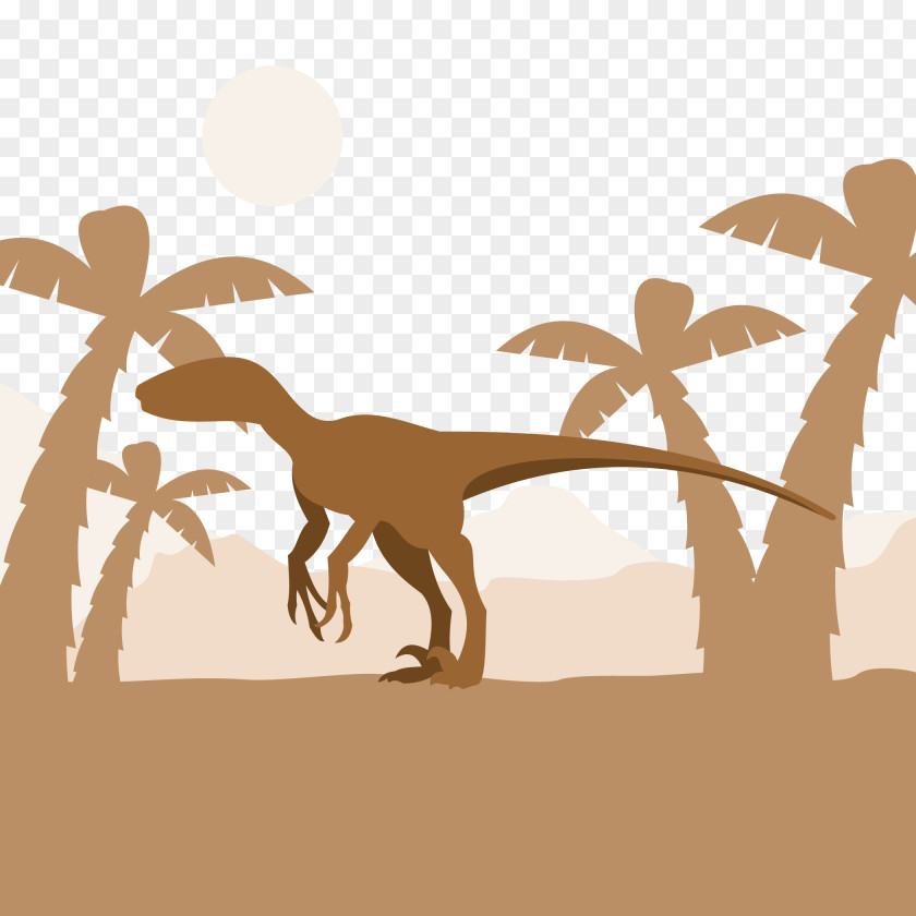 Cartoon Dinosaur Material Silhouette Illustration PNG