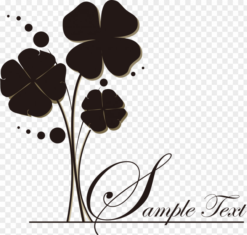 Elegance Four-leaf Clover Vector Graphics Dress Image PNG