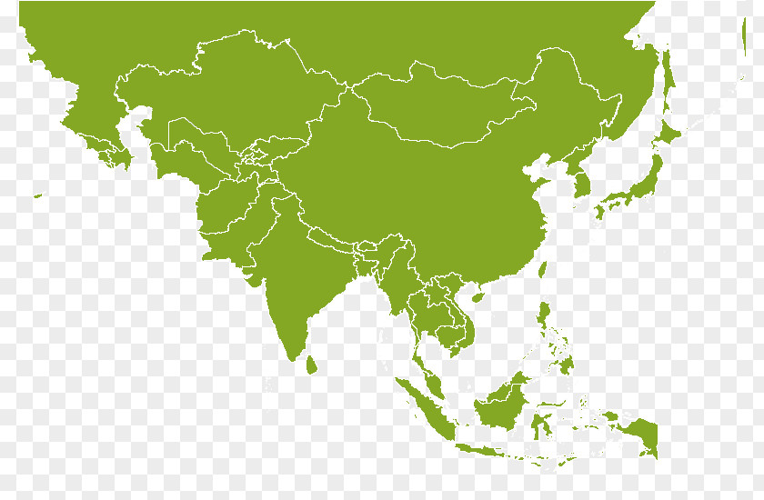Globe East Asia Blank Map PNG