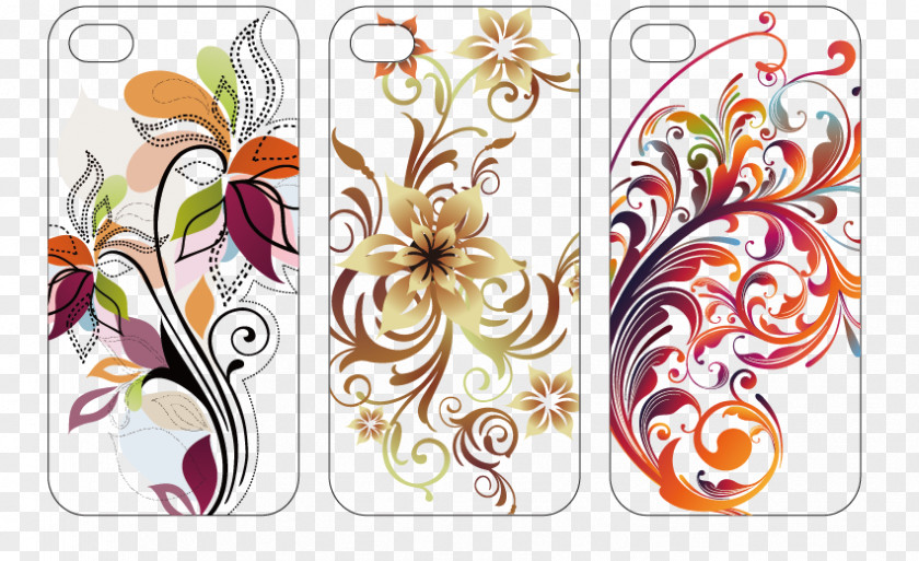 Phone Case Creative Butterfly Flower Drawing Clip Art PNG