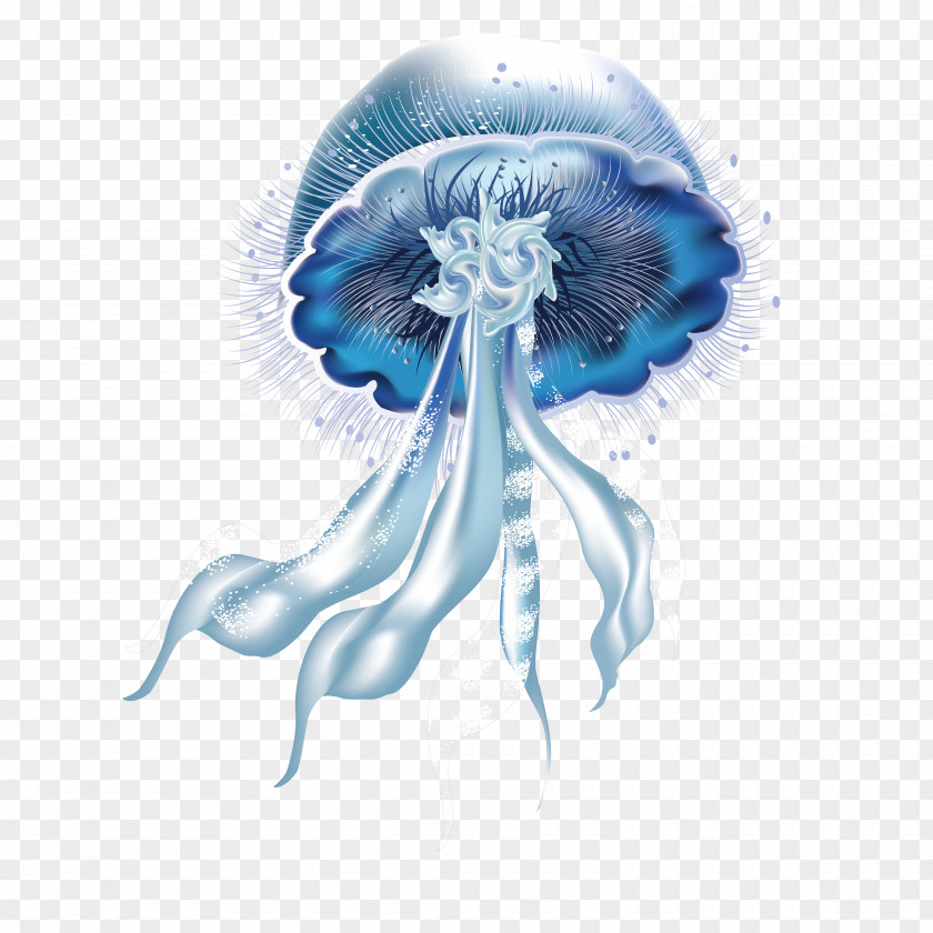 Blue Jellyfish Icon PNG
