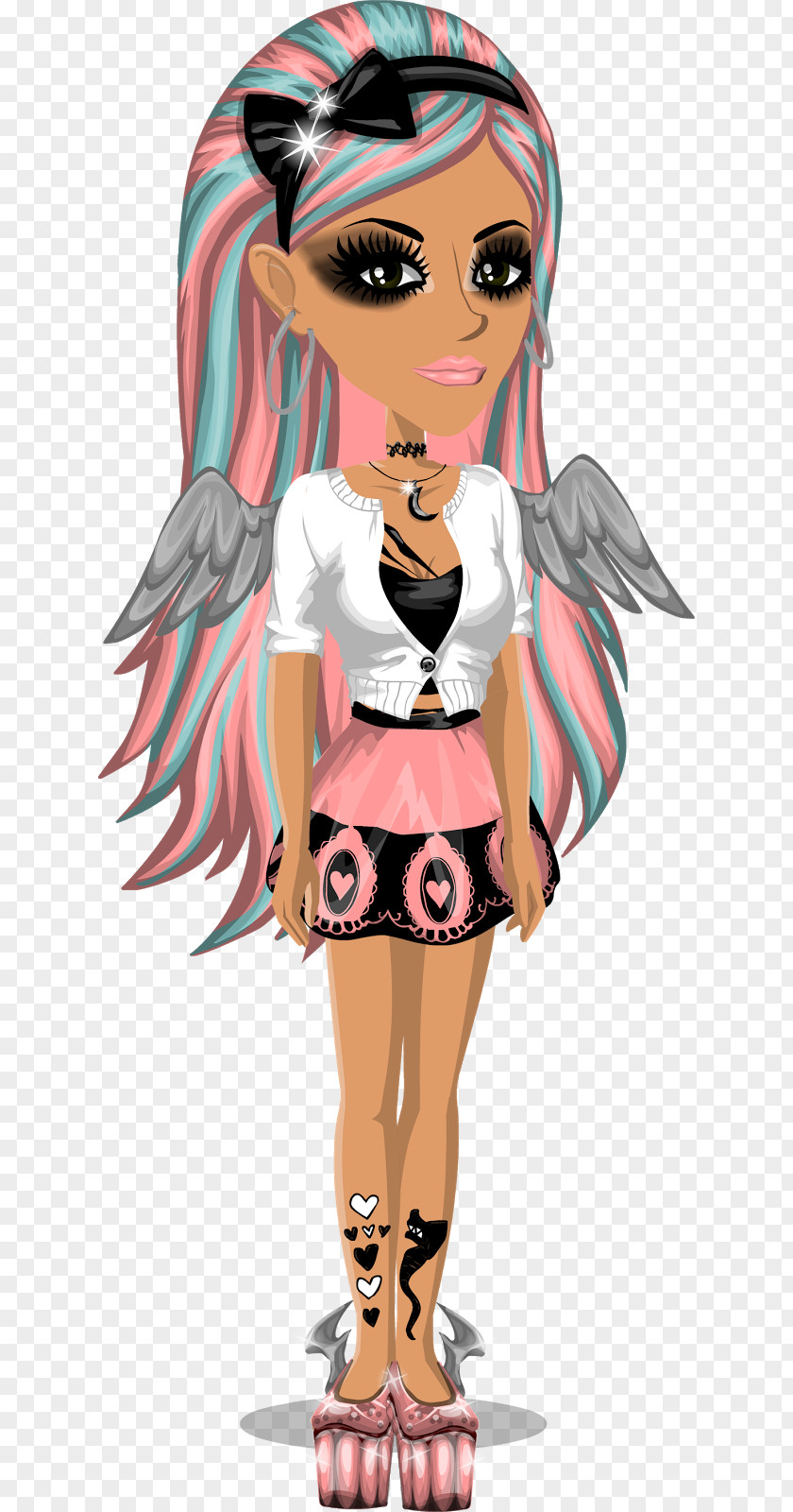 Girly MovieStarPlanet Doll Long Tail Keyword Monster High PNG