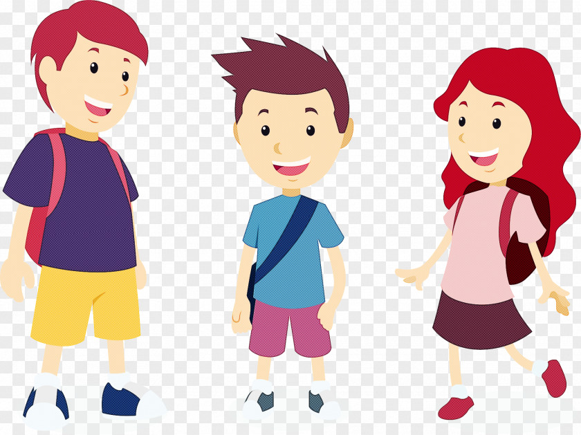 Interaction Fun Cartoon Animated People Child Friendship PNG