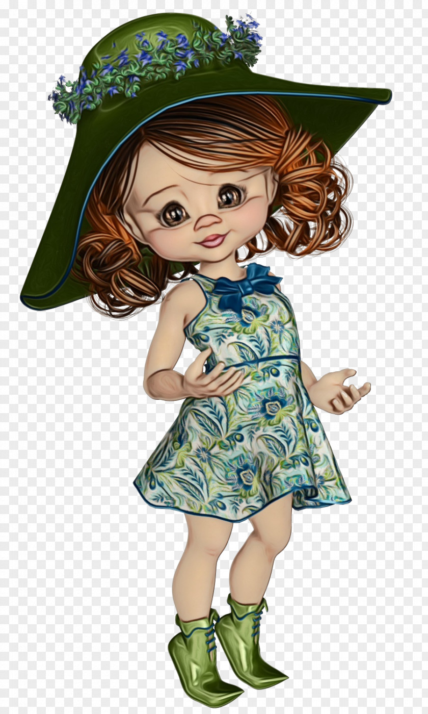 Brown Hair Costume Cartoon Fictional Character Doll Accessory PNG