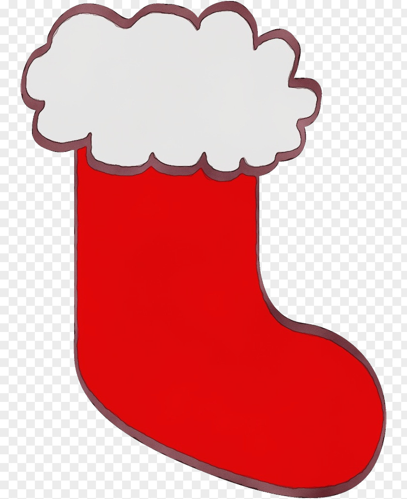 Christmas Stocking Wet Ink PNG