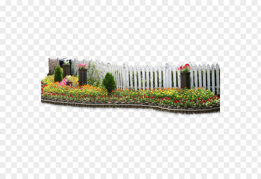 Flower Fence Garden Clip Art PNG