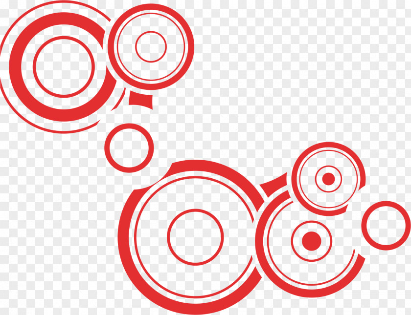 Red Circle Pattern Clip Art PNG