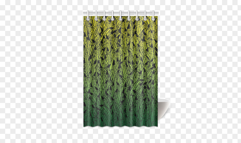 Shower Douchegordijn Textile Grasses Curtain Pattern PNG