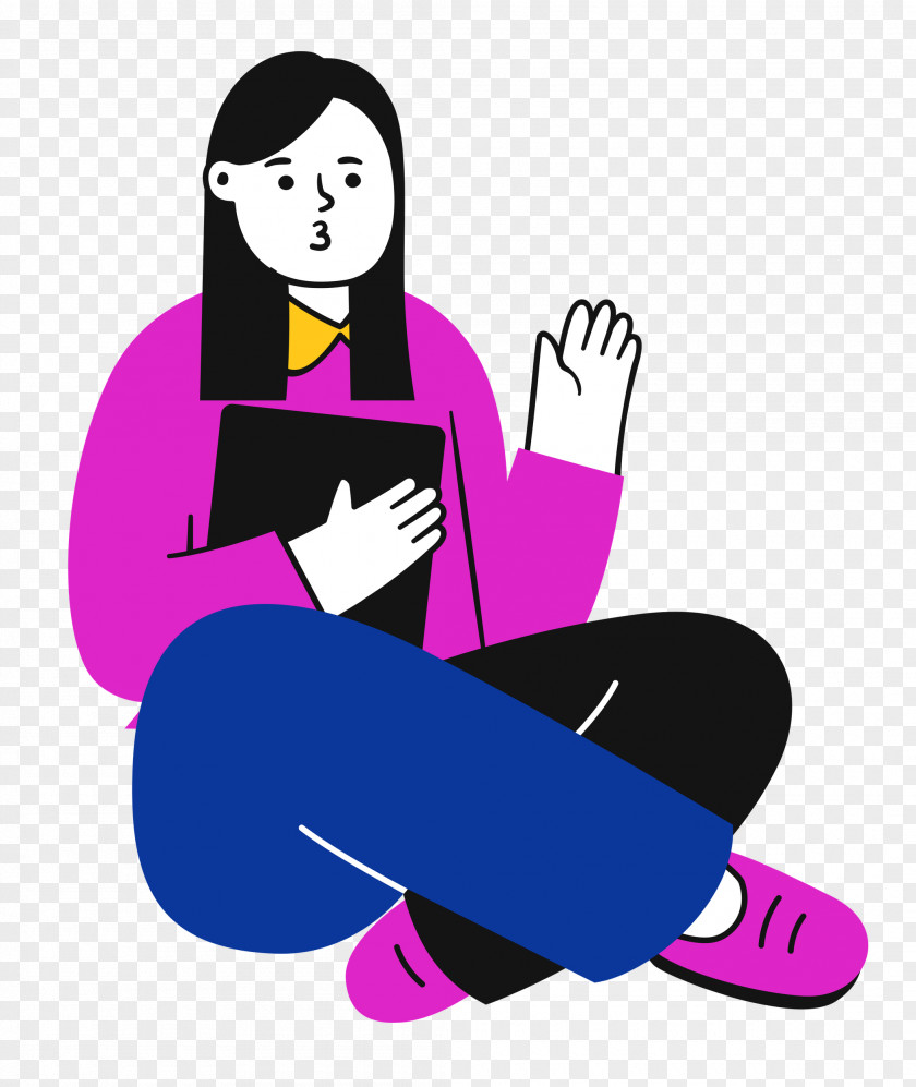 Sitting On Floor Sitting Woman PNG