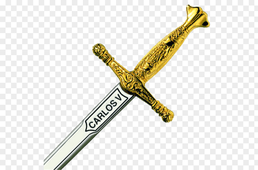 Sword Dagger Paper Knife Gold Letter PNG