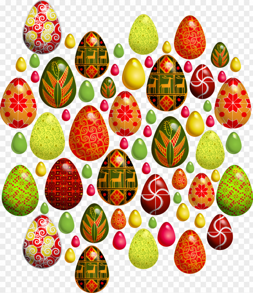 Vector Eggs Easter Egg Fruit Pattern PNG