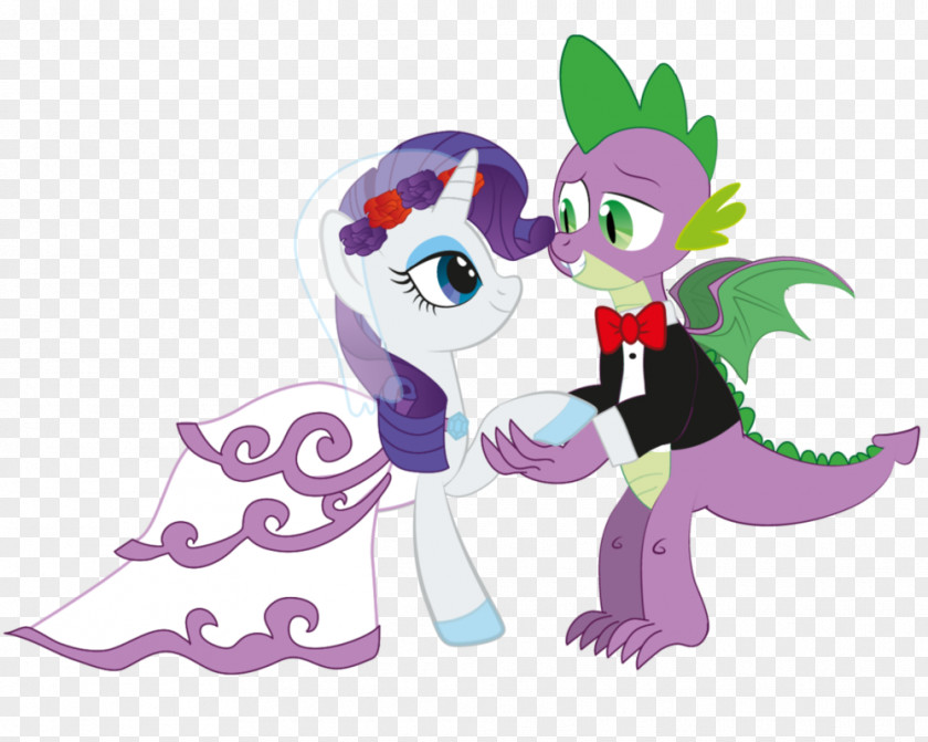 Wedding Rarity Spike Applejack Art PNG