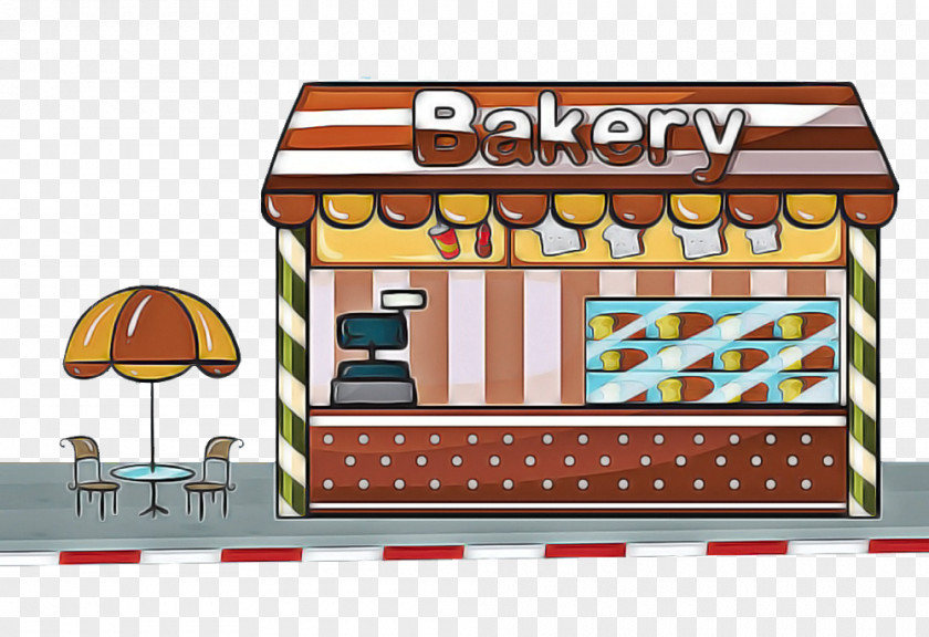 Cartoon House Building Fast Food Restaurant PNG