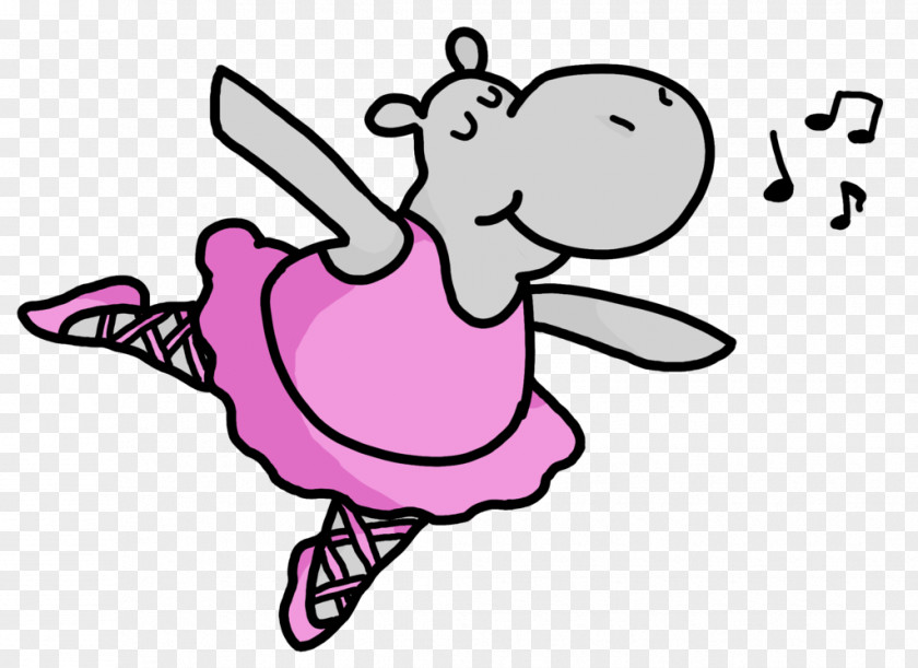 Drawing Ballet Art Digital Clip Hippopotamus PNG