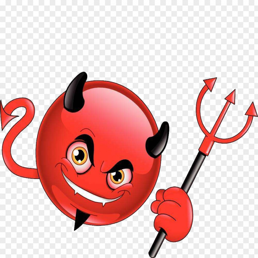 Red Satan Smiley Emoticon Devil Clip Art PNG