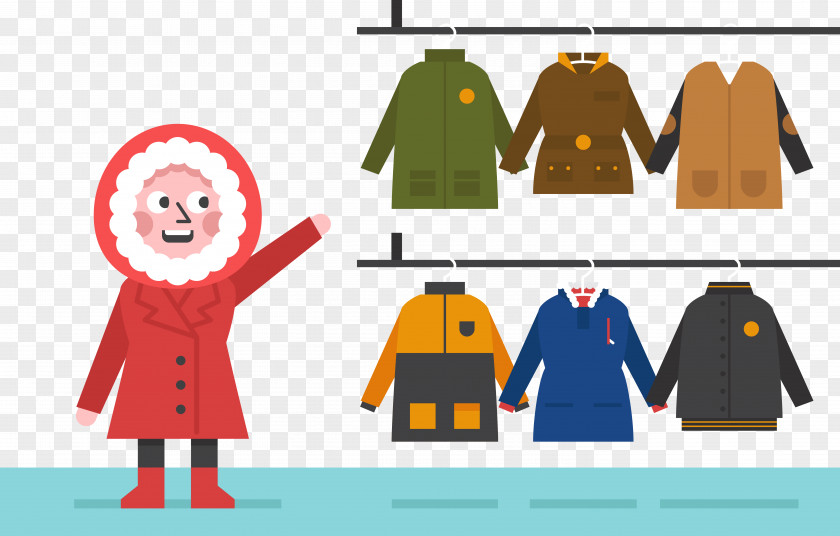 Vector Selection Of Winter Clothing For Men Coat PNG