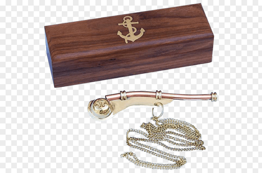 Actual Pirate Ship Anchor Boatswain's Call Brass Navy Copper PNG