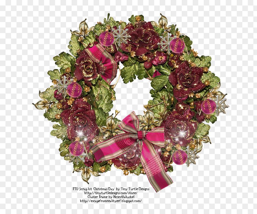 Christmas Wreath Floral Design Cut Flowers PNG